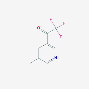 molecular formula C8H6F3NO B13543605 2,2,2-Trifluoro-1-(5-methyl-pyridin-3-YL)-ethanone 