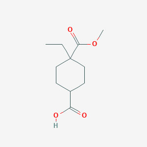 Rac-(1r,4s)-4-ethyl-4-(methoxycarbonyl)cyclohexane-1-carboxylicacid