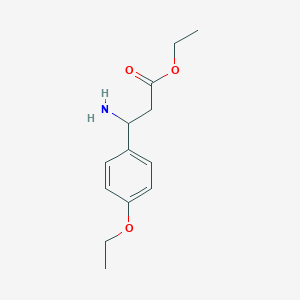 molecular formula C13H19NO3 B13543618 Ethyl 3-amino-3-(4-ethoxyphenyl)propanoate 