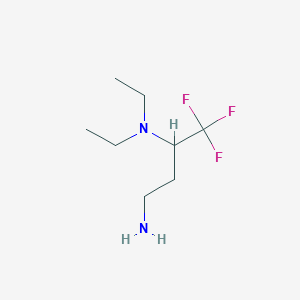 molecular formula C8H17F3N2 B13543629 n3,n3-Diethyl-4,4,4-trifluorobutane-1,3-diamine 