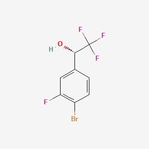 molecular formula C8H5BrF4O B13543645 (S)-1-(4-Bromo-3-fluorophenyl)-2,2,2-trifluoroethan-1-ol 