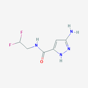 3-amino-N-(2,2-difluoroethyl)-1H-pyrazole-5-carboxamide