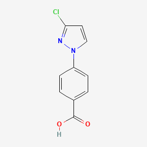 molecular formula C10H7ClN2O2 B13543673 4-(3-chloro-1H-pyrazol-1-yl)benzoic acid 