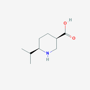 molecular formula C9H17NO2 B13543716 (3r,6r)-6-(Propan-2-yl)piperidine-3-carboxylic acid 