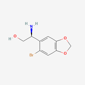 (2S)-2-amino-2-(6-bromo-1,3-dioxaindan-5-yl)ethan-1-ol