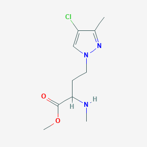 Methyl 4-(4-chloro-3-methyl-1h-pyrazol-1-yl)-2-(methylamino)butanoate