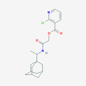 molecular formula C20H25ClN2O3 B13543751 [2-[1-(1-Adamantyl)ethylamino]-2-oxoethyl] 2-chloropyridine-3-carboxylate CAS No. 744258-25-1