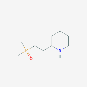 molecular formula C9H20NOP B13543823 2-(2-Dimethylphosphorylethyl)piperidine 