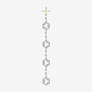molecular formula C35H26Si B1354384 三甲基（（4-（（4-（（4-（苯乙炔基）苯基）乙炔基）苯基）乙炔基）苯基）乙炔基）硅烷 CAS No. 484067-45-0