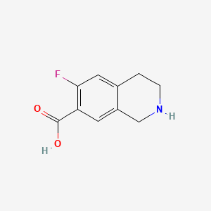 molecular formula C10H10FNO2 B13543850 6-Fluoro-1,2,3,4-tetrahydroisoquinoline-7-carboxylic acid 