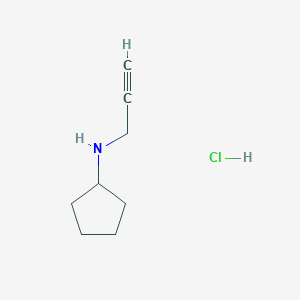 molecular formula C8H14ClN B13543858 N-(prop-2-yn-1-yl)cyclopentanaminehydrochloride 