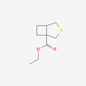 molecular formula C9H14O2S B13543859 Ethyl 3-thiabicyclo[3.2.0]heptane-1-carboxylate 