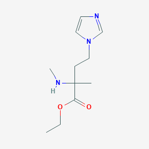 Ethyl 4-(1h-imidazol-1-yl)-2-methyl-2-(methylamino)butanoate