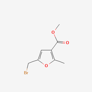 molecular formula C8H9BrO3 B13543903 Methyl 5-(bromomethyl)-2-methylfuran-3-carboxylate 