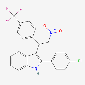 2-(4-chlorophenyl)-3-{2-nitro-1-[4-(trifluoromethyl)phenyl]ethyl}-1H-indole