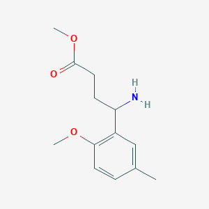 molecular formula C13H19NO3 B13543913 Methyl 4-amino-4-(2-methoxy-5-methylphenyl)butanoate 