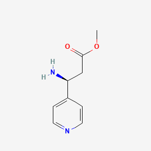 molecular formula C9H12N2O2 B13543915 Methyl (S)-3-amino-3-(pyridin-4-yl)propanoate 