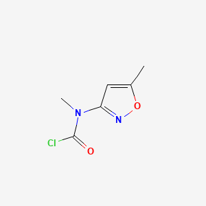 molecular formula C6H7ClN2O2 B13543931 N-methyl-N-(5-methyl-1,2-oxazol-3-yl)carbamoylchloride 