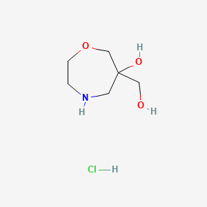 6-(Hydroxymethyl)-1,4-oxazepan-6-olhydrochloride