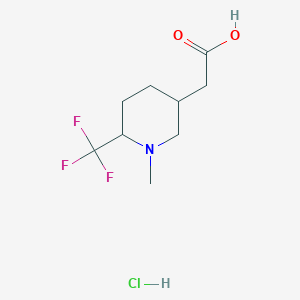 2-[1-Methyl-6-(trifluoromethyl)piperidin-3-yl]aceticacidhydrochloride