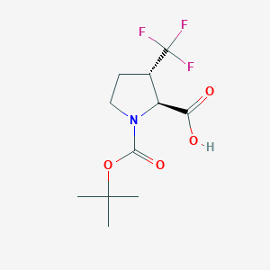 (2S,3S)-1-(Tert-butoxycarbonyl)-3-(trifluoromethyl)pyrrolidine-2-carboxylic acid