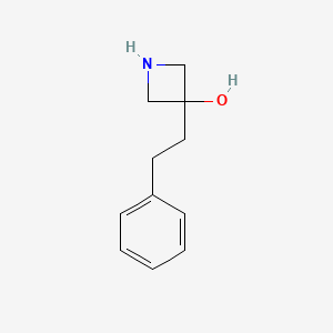 molecular formula C11H15NO B13544027 3-Phenethylazetidin-3-ol 