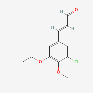 3-(3-Chloro-5-ethoxy-4-methoxyphenyl)acrylaldehyde