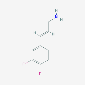 molecular formula C9H9F2N B13544127 (E)-3-(3,4-difluorophenyl)prop-2-en-1-amine 