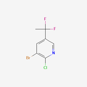 3-Bromo-2-chloro-5-(1,1-difluoroethyl)pyridine