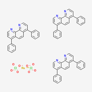 molecular formula C72H48Cl2N6O8Ru B1354415 Tris(4,7-diphenyl-1,10-phenanthroline)ruthenium(II) bis(perchlorate) CAS No. 75213-31-9