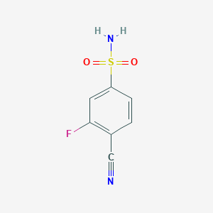 molecular formula C7H5FN2O2S B13544162 4-Cyano-3-fluorobenzenesulfonamide 