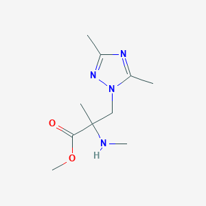 Methyl 3-(3,5-dimethyl-1h-1,2,4-triazol-1-yl)-2-methyl-2-(methylamino)propanoate