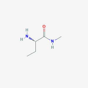 molecular formula C5H12N2O B13544225 (2S)-2-amino-N-methylbutanamide 