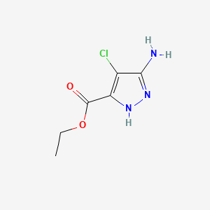 molecular formula C6H8ClN3O2 B13544230 ethyl 5-amino-4-chloro-1H-pyrazole-3-carboxylate 