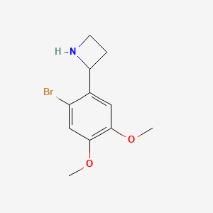 molecular formula C11H14BrNO2 B13544245 2-(2-Bromo-4,5-dimethoxyphenyl)azetidine 