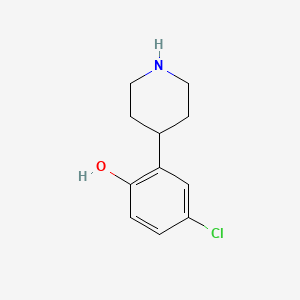 4-Chloro-2-(piperidin-4-YL)phenol