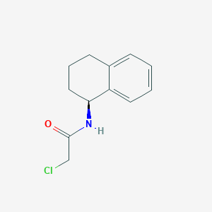 molecular formula C12H14ClNO B13544289 2-chloro-N-[(1S)-1,2,3,4-tetrahydronaphthalen-1-yl]acetamide 