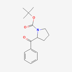 molecular formula C16H21NO3 B13544324 Tert-butyl 2-benzoylpyrrolidine-1-carboxylate 