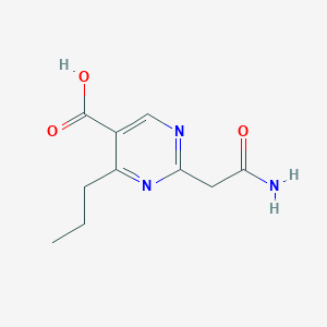 molecular formula C10H13N3O3 B13544348 2-(2-Amino-2-oxoethyl)-4-propylpyrimidine-5-carboxylic acid 