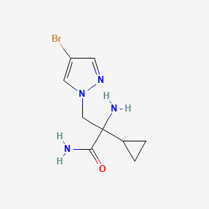 2-Amino-3-(4-bromo-1h-pyrazol-1-yl)-2-cyclopropylpropanamide