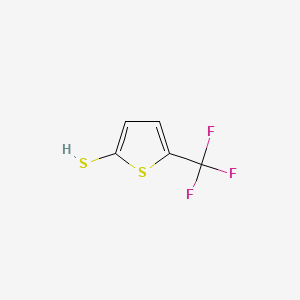 molecular formula C5H3F3S2 B13544357 5-(Trifluoromethyl)thiophene-2-thiol 