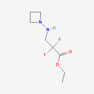 Ethyl 3-[(azetidin-1-yl)amino]-2,2-difluoropropanoate