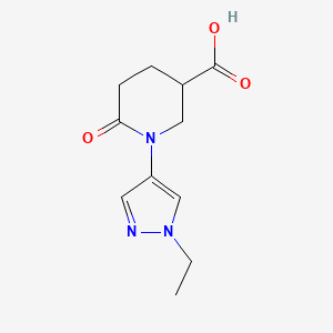 1-(1-Ethyl-1h-pyrazol-4-yl)-6-oxopiperidine-3-carboxylic acid