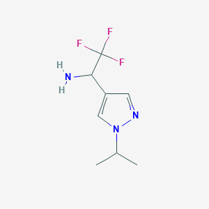 2,2,2-trifluoro-1-[1-(propan-2-yl)-1H-pyrazol-4-yl]ethan-1-amine