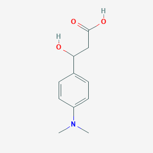 molecular formula C11H15NO3 B13544459 3-(4-(Dimethylamino)phenyl)-3-hydroxypropanoic acid 