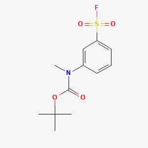 molecular formula C12H16FNO4S B13544463 tert-butylN-[3-(fluorosulfonyl)phenyl]-N-methylcarbamate 