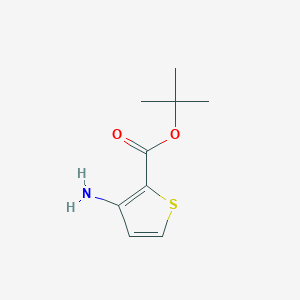 molecular formula C9H13NO2S B13544469 Tert-butyl 3-aminothiophene-2-carboxylate 