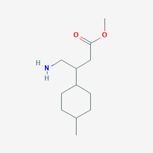 molecular formula C12H23NO2 B13544477 Methyl 4-amino-3-(4-methylcyclohexyl)butanoate 