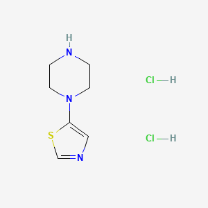 molecular formula C7H13Cl2N3S B13544481 1-(1,3-Thiazol-5-yl)piperazinedihydrochloride 