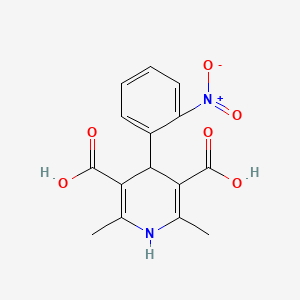molecular formula C15H14N2O6 B1354449 2,6-二甲基-3,5-二羧基-4-(2-硝基苯基)-1,4-二氢吡啶 CAS No. 74378-10-2